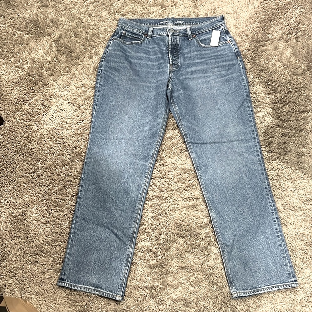 Ladies button fly jeans